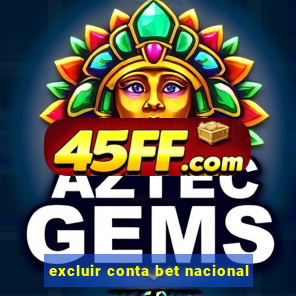 excluir conta bet nacional